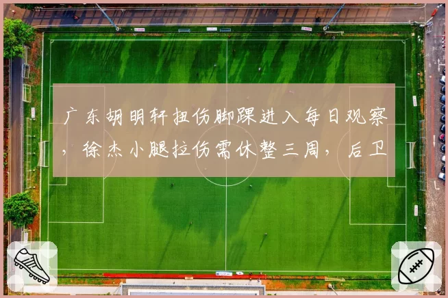 广东胡明轩扭伤脚踝进入每日观察，徐杰小腿拉伤需休整三周，后卫线伤病轻重对比